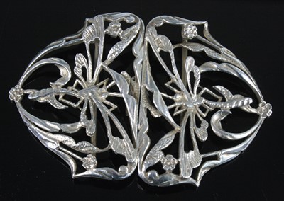 Lot 198 - An Art Nouveau style silver nurse's openwork...