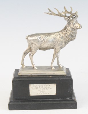 Lot 1247 - A George V white metal trophy, modelled as a...