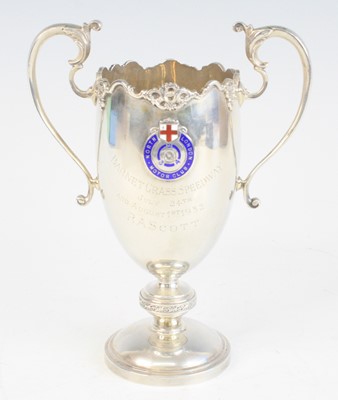 Lot 1248 - A George V. silver trophy cup, the shaped rim...