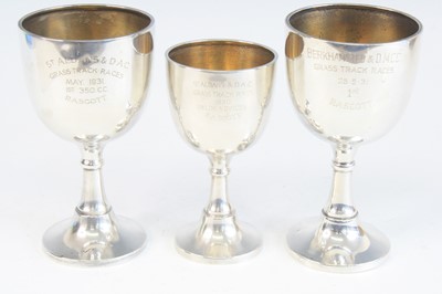Lot 1251 - A George V silver trophy goblet, of typical...