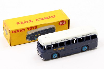 Lot 1089 - Dinky Toys No. 283 BOAC coach comprising dark...