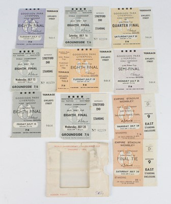 Lot 1264 - World Cup 1966, a collection of ten tickets...