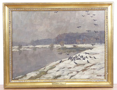 Lot 2595 - Wilhelm Nagel (1866-1945) - Winter on the Dee,...