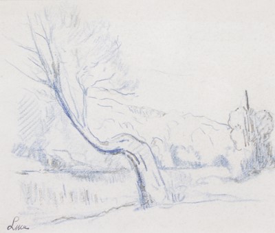 Lot 2583 - Maximilien Luce (1858-1941) - Lone tree on a...