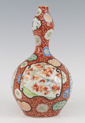 Lot 2557 - A Japanese Imari porcelain vase, Meiji period,...