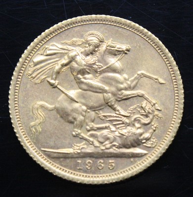 Lot 2011 - Great Britain, 1965 gold full sovereign,...