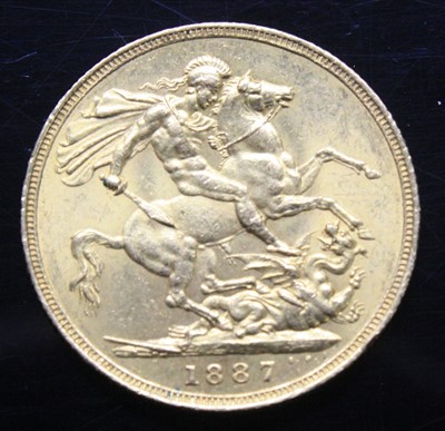 Lot 2012 - Great Britain, 1887 gold full sovereign,...