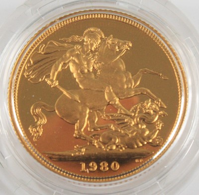 Lot 2035 - Great Britain, 1980 gold proof full sovereign,...