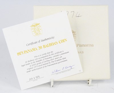 Lot 2061 - Republic of Panama, Franklin Mint, 1975 silver...