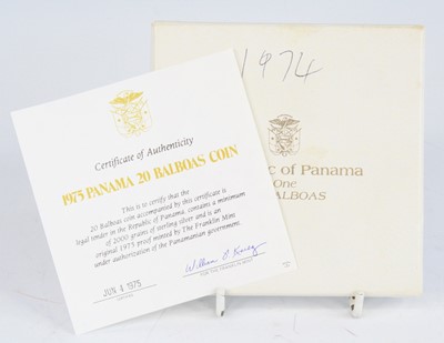 Lot 2064 - Republic of Panama, Franklin Mint, 1975 silver...