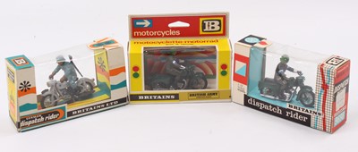 Lot 1683 - Britains Motorcycle and Rider Boxed Group, 3...