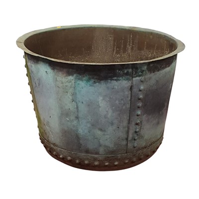 Lot 2690 - A circa 1900 extremely large copper log bucket...