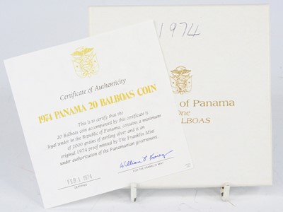 Lot 2068 - Republic of Panama, Franklin Mint, 1974 silver...