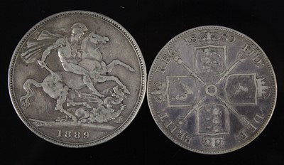 Lot 2072 - Great Britain, 1889 crown, Victoria jubilee...
