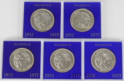 Lot 2078 - Mauritius, a collection of five 1977 Silver...