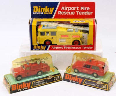 Lot 1137 - Dinky Toys fire service vehicles group of 3...