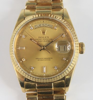 Lot 2434 - A gent's 18ct gold Rolex Oyster Perpetual...