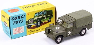 Lot 1202 - Corgi Toys No. 357 military Land Rover weapons...