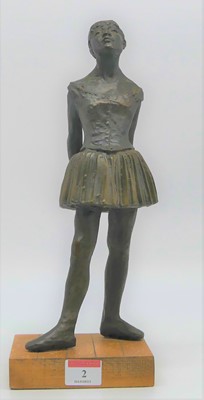 Lot 2 - After Edgar Degas, a bronzed model of The...