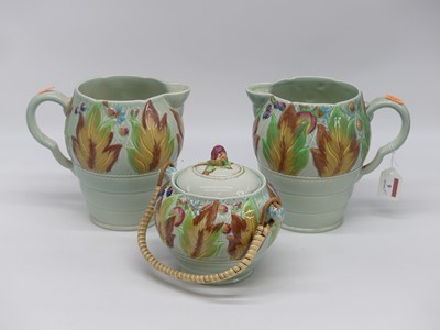 Lot 9 - A pair of Clarice Cliff celtic leaf and berry...