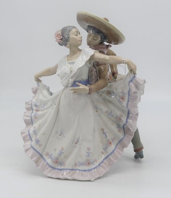 Lot 27 - A Lladro porcelain figure group of two dancers,...