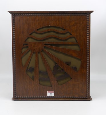 Lot 28 - An early 20th century art deco style oak cased...