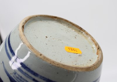 Lot 33 - A Chinese blue and white glazed ginger jar,...