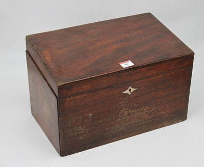 Lot 40 - A 19th century mahogany stationery box, with...