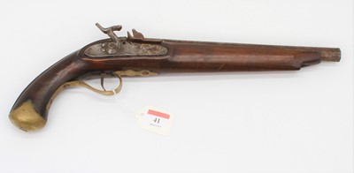 Lot 41 - A 19th century percussion pistol (a.f)