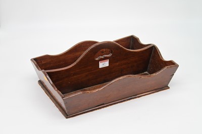 Lot 67 - A George III mahogany cutlery tray