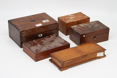 Lot 71 - A 19th century rosewood box, width 22cm;...