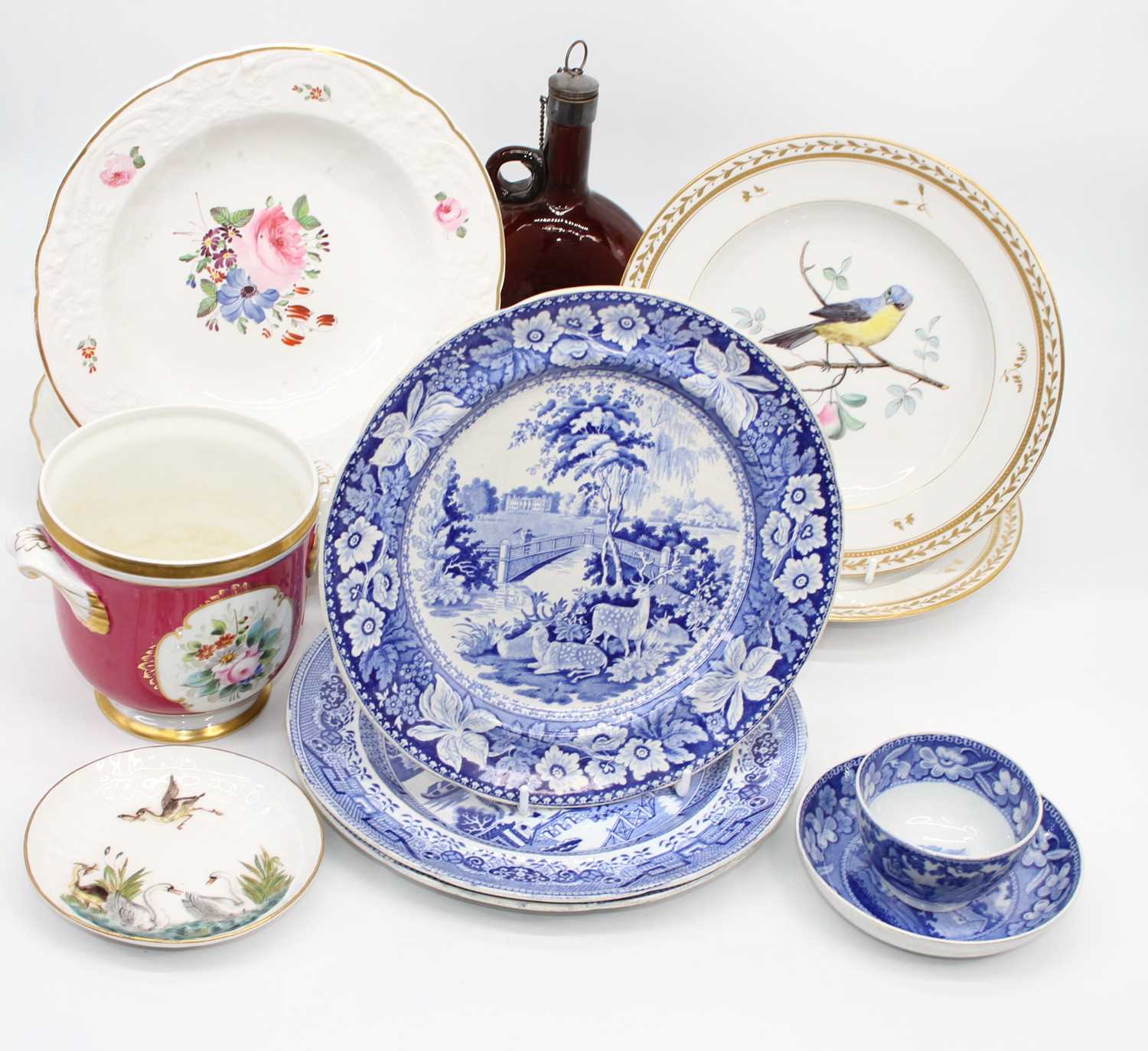Lot 86 - Two boxes of ceramics and glassware to include...