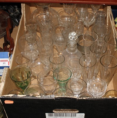Lot 90 - A box of 19th century and later drinking glasses