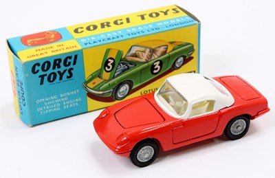 Lot 1254 - Corgi Toys No. 319 Lotus Elan Coupe comprising...