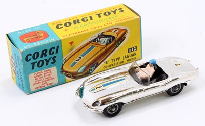 Lot 1253 - Corgi Toys No. 312 Jaguar E type Competition...