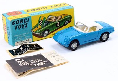 Lot 1250 - Corgi Toys No. 319 Lotus Elan Coupe comprising...