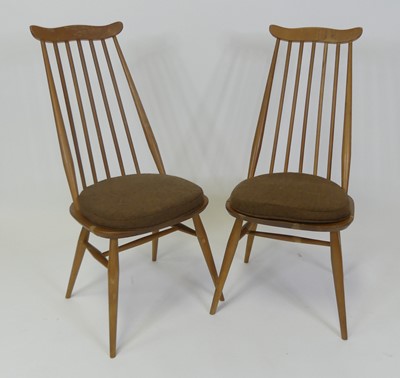 Lot 448 - A pair of 1960s Ercol blond elm Goldsmith...