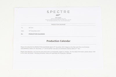 Lot 1235 - James Bond, a production calendar for the 2015...