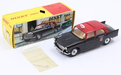 Lot 1033 - French Dinky Toys No. 1400 Peugeot 404 Taxi...