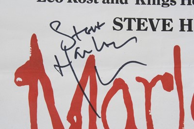 Lot 1009 - Steve Harley, a promotional poster for the...