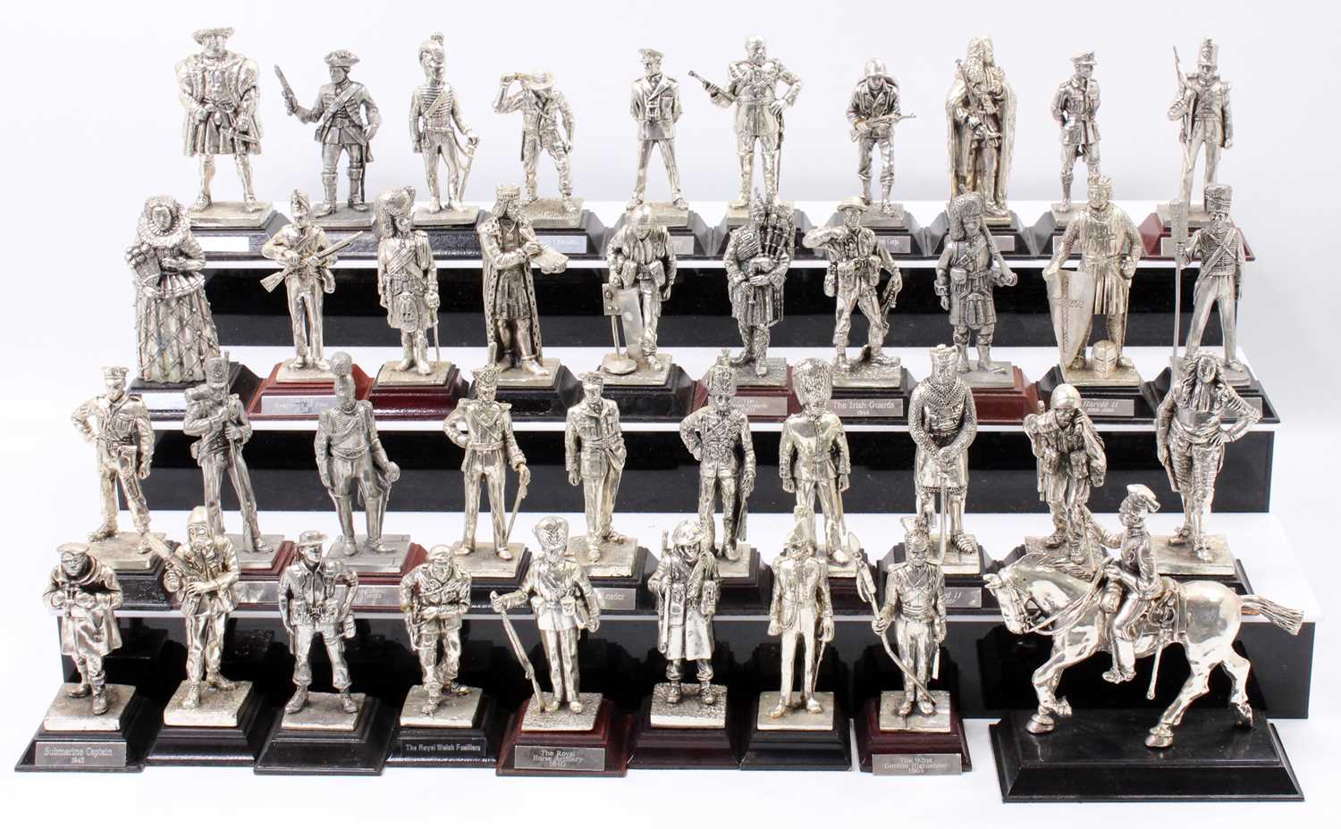 Lot 1783 - 35+ various white metal and pewter Royal...