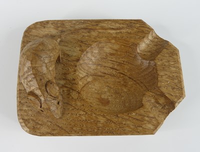 Lot 228 - Robert 'Mouseman' Thompson - a carved oak...