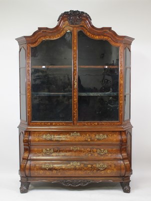 Lot 2673 - A late 19th century Dutch walnut and floral...