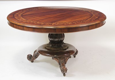 Lot 2716 - An early Victorian rosewood and marquetry...