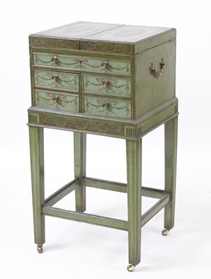 Lot 2717 - A gentleman's polychrome decorated washstand...