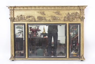 Lot 2661 - A mid-Victorian giltwood and gesso chimney...