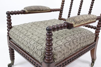 Lot 2729 - A Victorian rosewood bobbin turned armchair,...