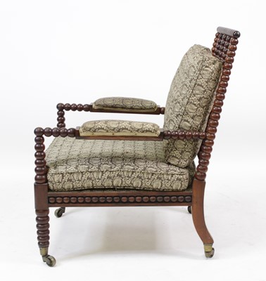 Lot 2729 - A Victorian rosewood bobbin turned armchair,...