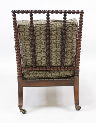 Lot 2729 - A Victorian rosewood bobbin turned armchair,...