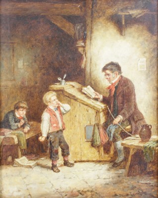 Lot 2604 - Marc William Langlois (1848-1924)- The lesson,...